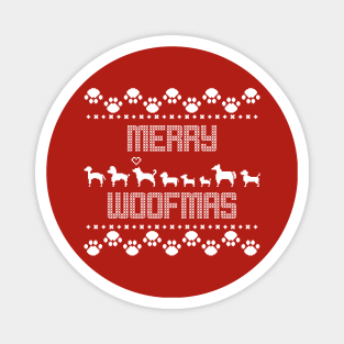 merry woofmas Magnet